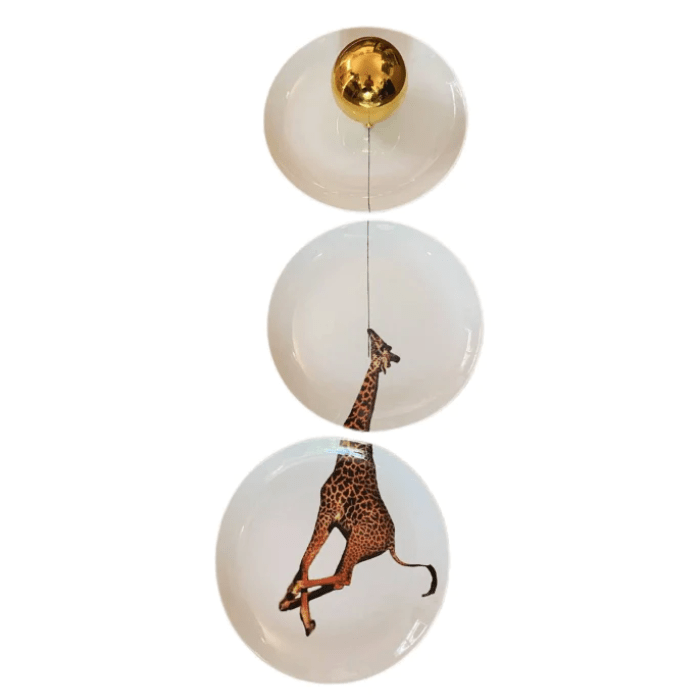 Conjunto de Pratos Girafa Balões por Greghi Design