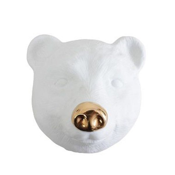 Máscara Urso em Porcelana Focinho Ouro