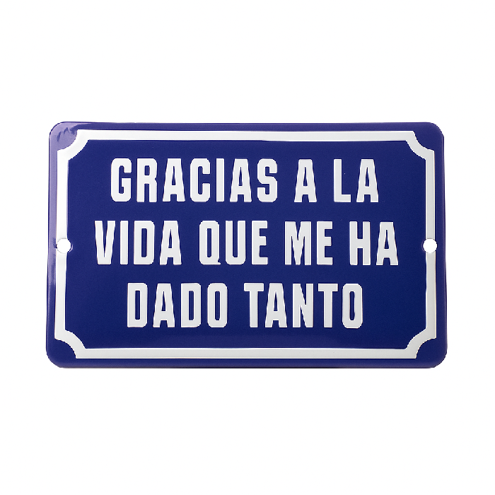 Placa Decorativa Esmaltada Gracias a La Vida Que Me Ha Dado Tanto
