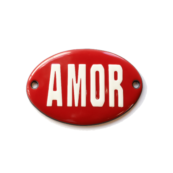Mini Placa Amor Vermelho