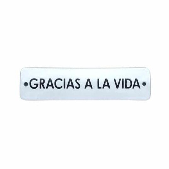 Placa Esmaltada Decorativa Gracias a La Vida