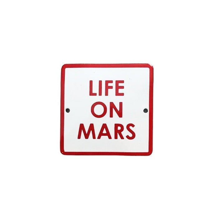 Placa Decorativa Esmaltada Life on Mars