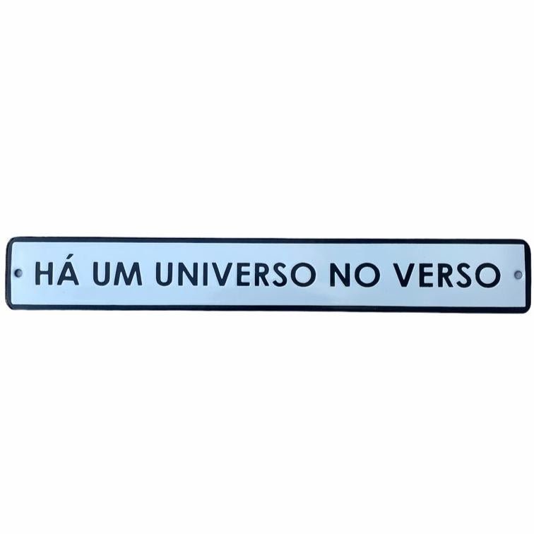 Placa Decorativa Esmaltada Há um Universo no Verso
